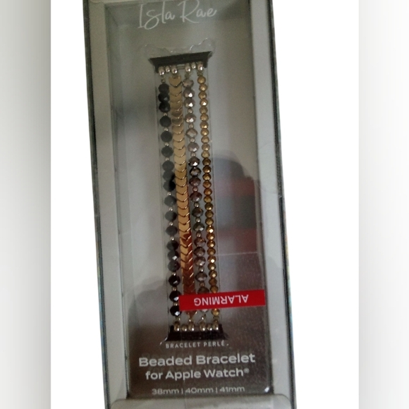 Apple - New In Box,Beaded Gold & Silver Tone Bracelet For Apple Watch Size 38-41 - Picture 1 of 3